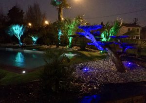 Eclairage en spots LED de vos massifs de jardin TRESSES proche BORDEAUX